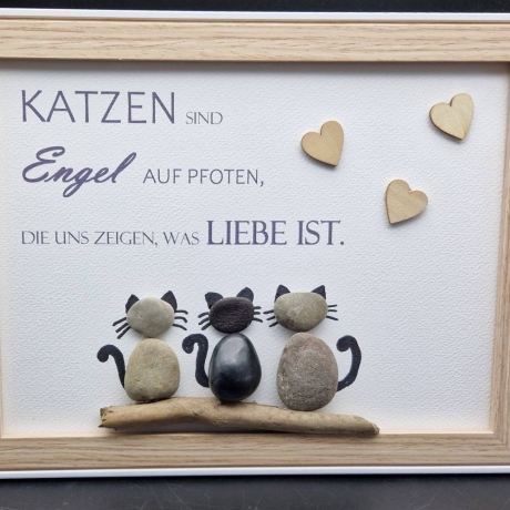 Steinbild für Katzen Liebhaber