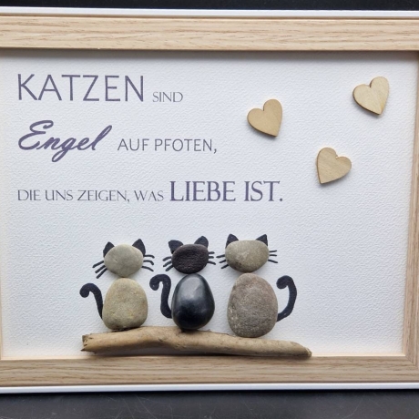 Steinbild für Katzen Liebhaber