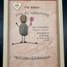 Liebevoll handgefertigtes Steinbild als Geschenk zum Geburtstag - personalisierbar