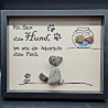 Liebevoll handgefertigtes Steinbild für Hunde Liebhaber
