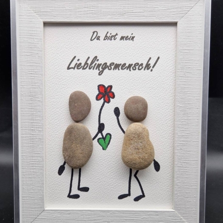 Steinbild als Geschenk für Lieblingsmenschen