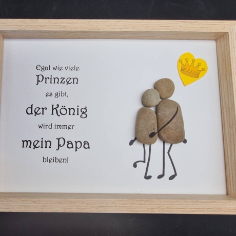 Steinbild für den lieben Papa und Opa - 2 Rahmenfarben