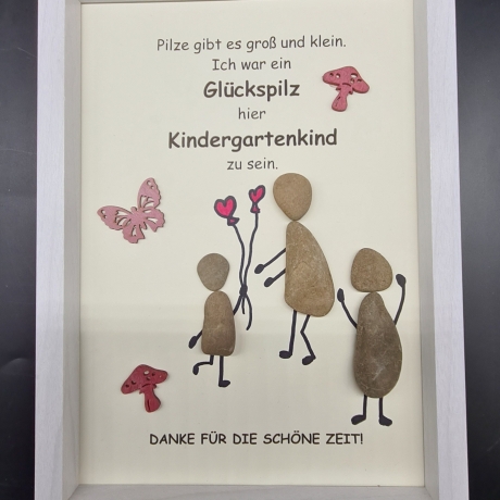Steinbild zum Abschied vom Kindergarten für Erzieher/innen 