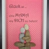 Liebevoll handgefertigtes Steinbild für die liebe Mama - 3 verschiedene Rahmenfarben