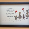 Steinbild als Geschenk zum Abschied vom Kindergarten für die Erzieherinnen - 3 Rahmenfarben