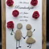 Steinbild zum 10. Hochzeitstag - Rosenhochzeit oder auch für andere Hochzeitstage - auch personalisierbar