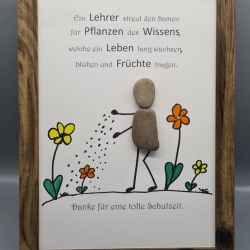 Steinbild als Abschiedsgeschenk für den Lehrer, die Lehrerin 