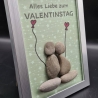 Liebevoll handgefertigtes Steinbild als besonderes Geschenk zum Valentinstag