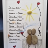 Steinbild als Geschenk für Verliebte - Ich ohne dich ...