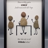 Steinbild für den Chef, die Chefin - 2 Rahmenfarben - Weihnachten