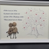 Liebevoll handgefertigtes Steinbild für die Liebste oder den Liebsten - Liebe ist ... - für Valentinstag usw. - personalisierbar