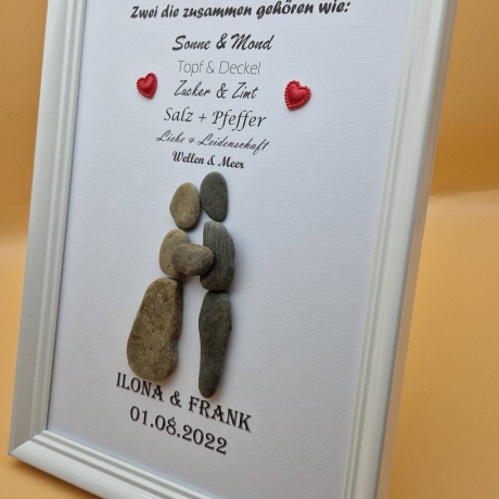 Steinbild als Geschenk zur Hochzeit - Hochzeitsgeschenk