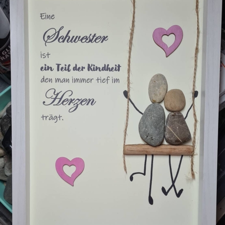 Steinbild für die liebe Schwester ... als Geschenk