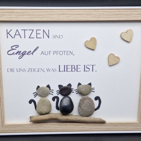 Steinbild für Katzen Liebhaber