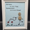 Liebevoll handgefertigtes Steinbild als Geschenk für Gärtner und Blumenliebhaberinnen