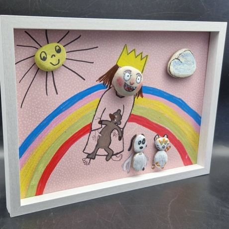 Steinbild fürs Kinderzimmer - Die kleine Prinzessin