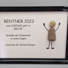 Steinbild als Abschiedsgeschenk zur Rente, zum Ruhestand oder Pensionierung - personalisierbar -