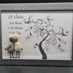 Steinbild als Geschenk zur silbernen Hochzeit