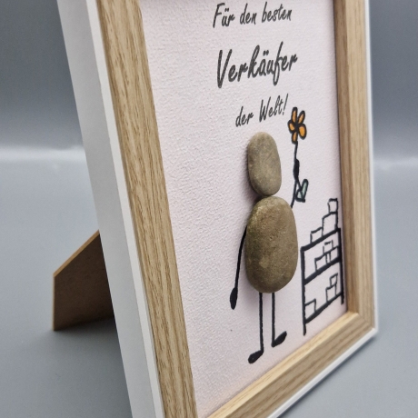 Steinbild als Geschenk für den besten Verkäufer der Welt