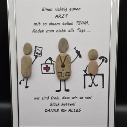 Steinbild als Geschenk für den Arzt /die Ärztin und Arztpraxis