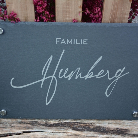 Personalisiertes Türschild (L30xB20 cm) mit Gravur | Namensschild