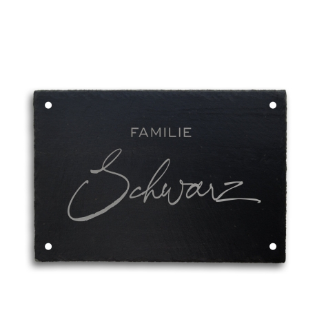 Personalisiertes Türschild (L30xB20 cm) mit Gravur | Namensschild