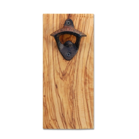 Personalisierter Wandflaschenöffner Holz mit Magnet  Geschenkidee