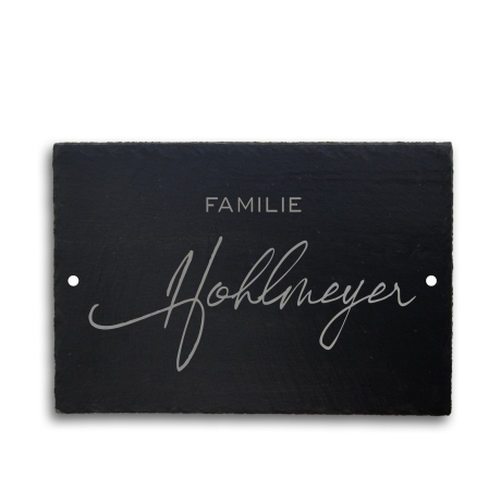 Personalisiertes Türschild (L30xB20 cm) mit Gravur | Namensschild