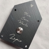 Klingelschild Schiefer (11x17 cm) LED Taster personalisiert  