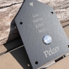 Klingelschild Schiefer (11x17 cm) LED Taster personalisiert  