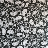 Webware, Baumwollstoff, Stoff, schwarz mit weißem Totenkopf