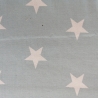 Webware, Baumwollstoff, Stoff, hellblau/grau mit weißen Sternen