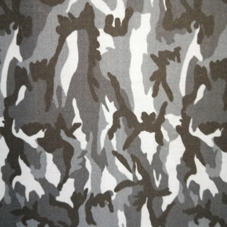 Webware, Baumwollstoff, Stoff, Camouflage, grau/weiß