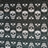 Webware, Baumwollstoff, Stoff, schwarz mit weißem Totenkopf, Skull