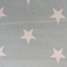 Webware, Baumwollstoff, Stoff, hellblau/grau mit weißen Sternen