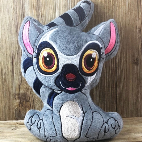 Stickdatei ITH Lemur Julien für Rahmen 20x30 cm