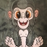 Stickdatei Applikation Gorilla Bruno in 3 Größen