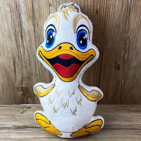 Stickdatei ITH Ente Duggy für Rahmen 16x26 cm