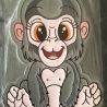 Stickdatei Applikation Gorilla Bruno in 3 Größen