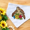 Stickdatei Schildkröte floral in 5 Größen