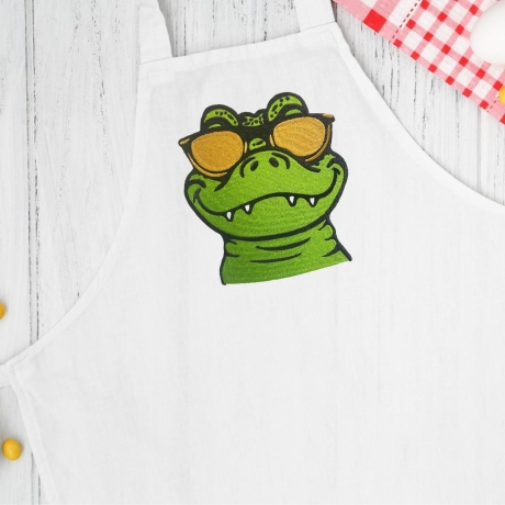Stickdatei Krokodil in 5 Größen, Stickmuster mit Tier-Motiv