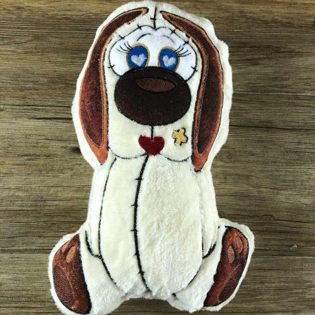 Stickdatei ITH Hund LUCKY für Rahmen 16×26 cm