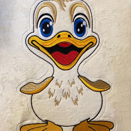 Stickdatei ITH Ente Duggy für Rahmen 16x26 cm