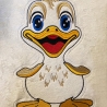 Stickdatei ITH Ente Duggy für Rahmen 16x26 cm