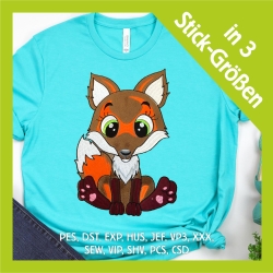 Stickdatei Applikation Fuchs Aldebar in 3 Größen