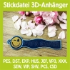 Stickdatei 3D-Anhänger PAPA SEINER, 3D-Stick, Lesezeichen