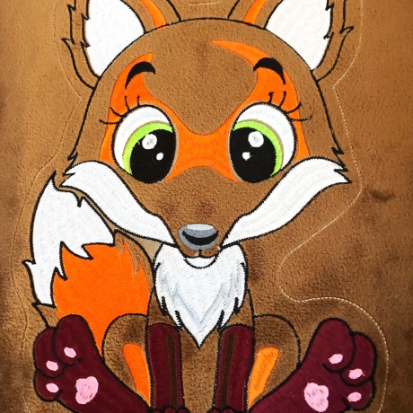 Stickdatei Applikation Fuchs Aldebar in 3 Größen