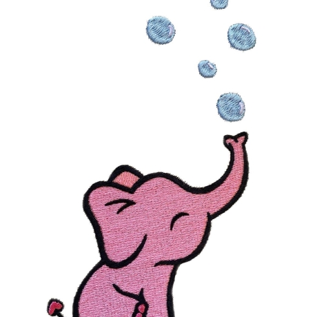 Stickdatei Elefant mit Blasen in 6 Größen