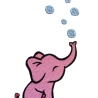 Stickdatei Elefant mit Blasen in 6 Größen