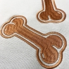 Stickdatei Hunde Knochen in 6 Größen, Maschinenstickdatei